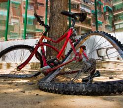 Bike with flat tires